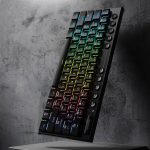 REDRAGON Horus Mini Pro 61Key Wireless Bluetooth Red Switch RGB Low Profile Gaming Mechanical Keyboard - Black - Image 6