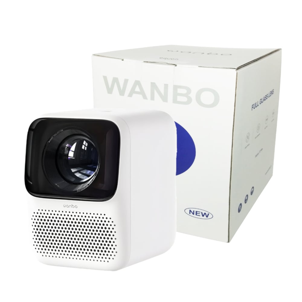WANBO T2 MAX 1080P 450ANSI Android 9.0 Smart Projector – White