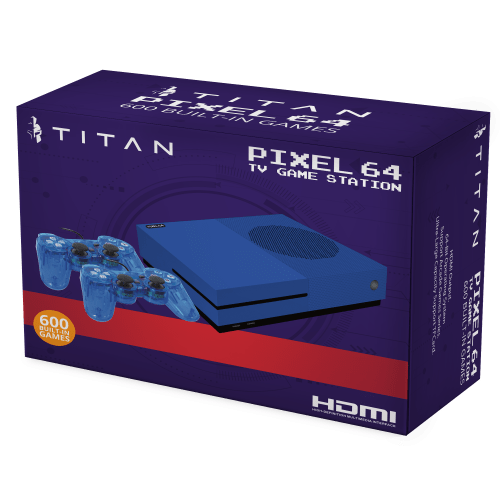 Titan – Pixel 64 Retro Console – 600 in 1