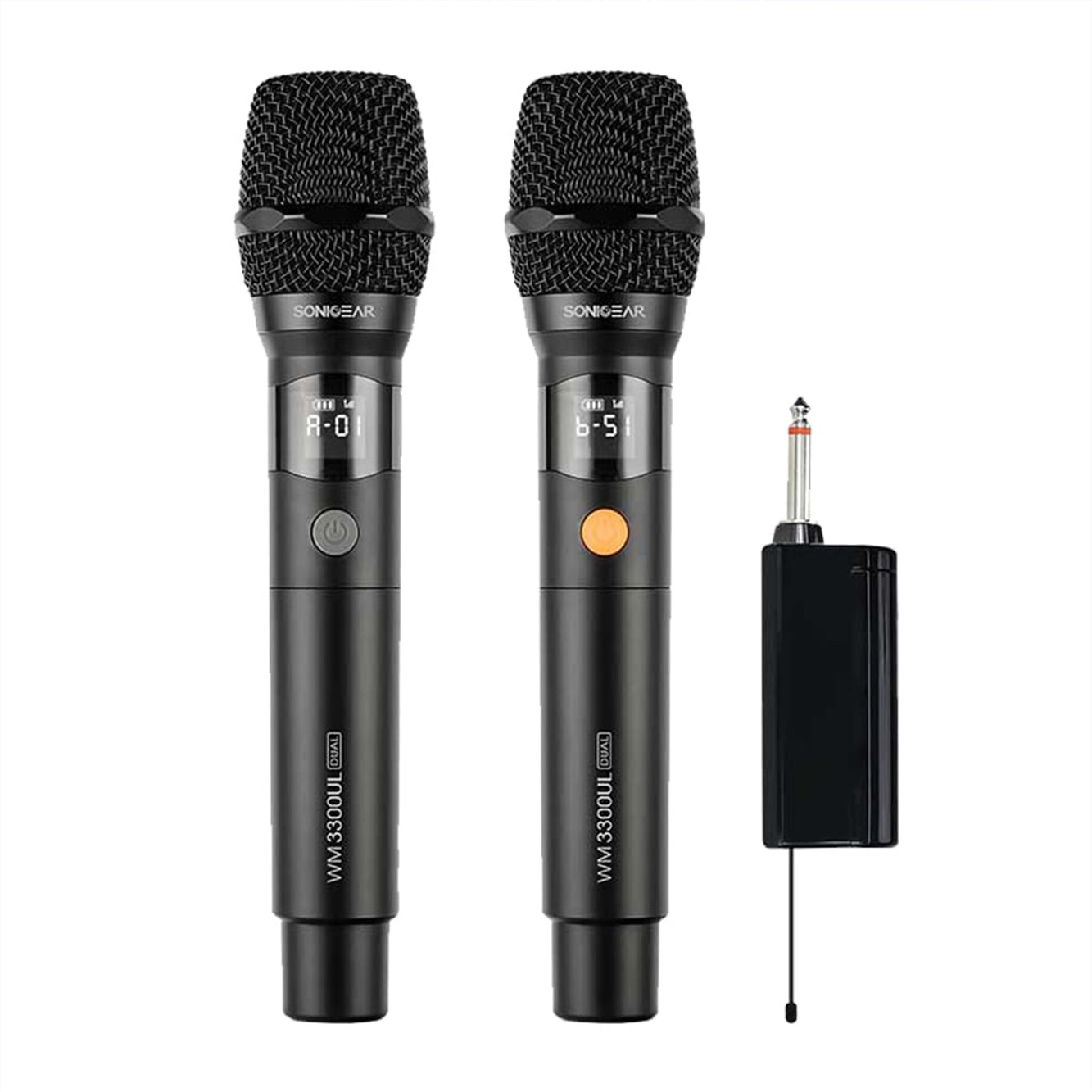 SonicGear WM 3300 UL Dual Professional UHF Wireless Microphone – Obsidian