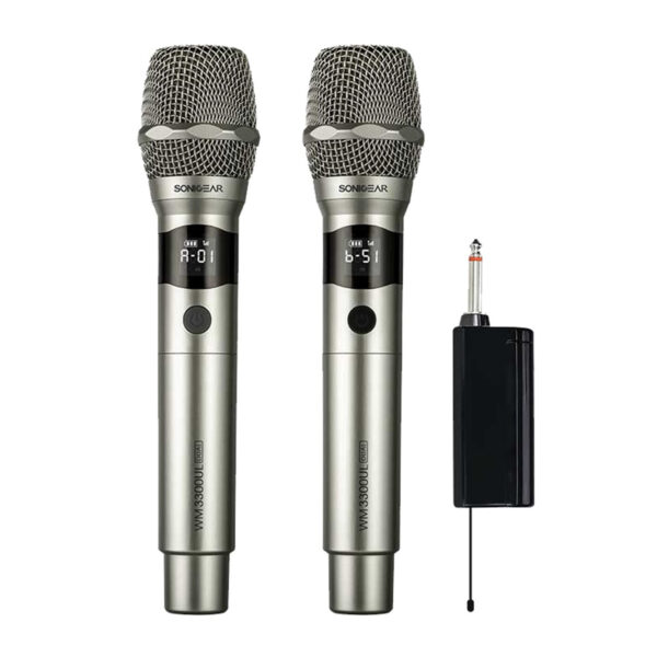 SonicGear WM 3300 UL Dual Professional UHF Wireless Microphone – Platinum