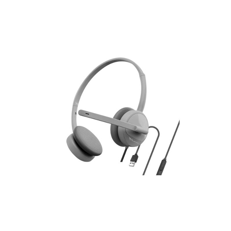 Alcatroz XP 1U USB Headset with Mic – Dark Grey