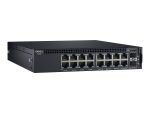 Dell Networking X1018 Smart Web Managed Switch - 16x 1GbE and 2x 1GbE SFP ports Lifetime Limited Hardware Warranty Minimum Warranty ( add 575 BBEE to make the switch rackmountable - Image 3