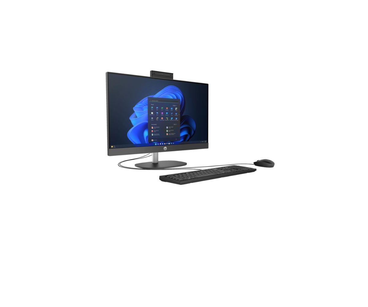 HP ProOne 240 G10 AiO NT Core i7 1355 16GB (1x16GB) DDR4 512GB M.2 SSD Value 23.8 inch AG FHD LED UWVA IPS 250 LCD Panel Win 11 Pro 64 Wi Fi 6 +BT 5.3 HP 125 Black Cellulose Fiber