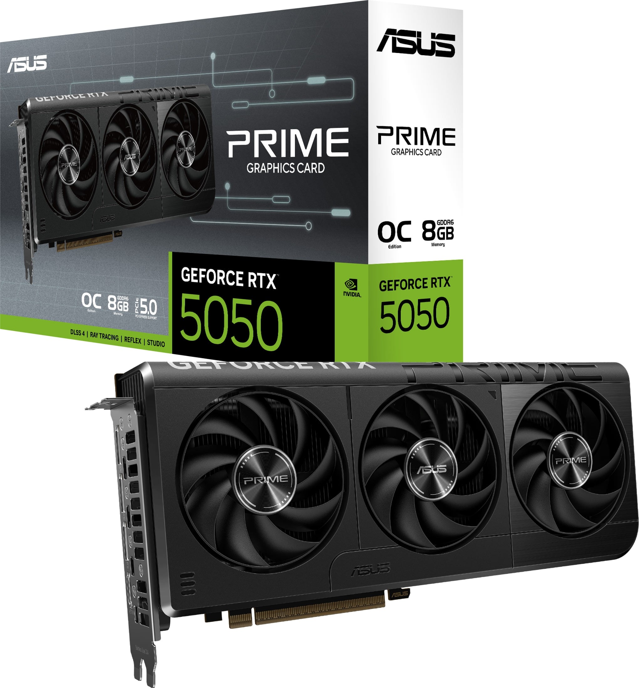 ASUS Nvidia GeForce RTX 5050 Prime OC 8GB GDDR6 Graphics Card