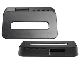 Choiix – Mini Air-Through Notebook Cooling Pad 10 Inch with USB Hub – Black