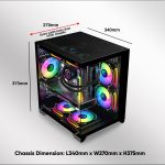 Armaggeddon Aquaron WiBO Micro - ATX Gaming Case - White - Image 11