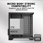 Armaggeddon Aquaron WiBO Micro - ATX Gaming Case - White - Image 4