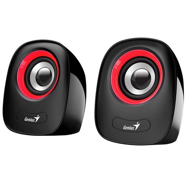 GENIUS SPEAKER, SP – Q160 USB RED – USB Plug and Play, Audio input: 3.5mm, Volume Control, 2 x 3w 6W Total