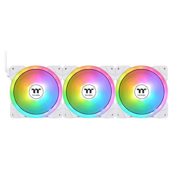 TT FAN SWAFAN EX14 ARGB Sync PC Cooling Fan White TT Premium Edition 3 Pack – Fan – 14025 – PWM 5002000rpm – magnetic terminal – ARGB MB Sync – White