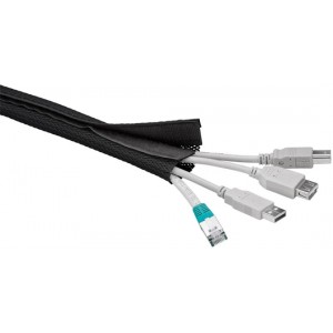 Goobay Wire Sleeve 1.8m Cable Guide - Black