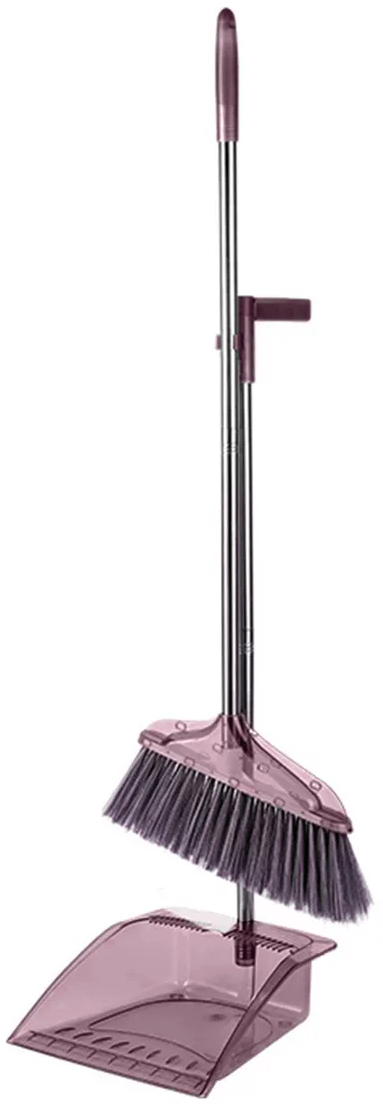 CASEY LONG DUSTPAN BROOM SET PURPLE
