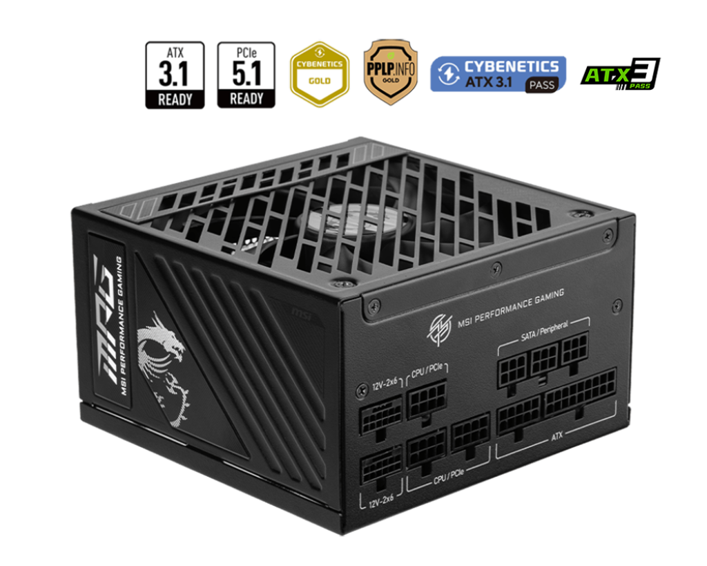 MSI MPG A1000GS PCIe 5 80 PLUS Gold Modular Power Supply