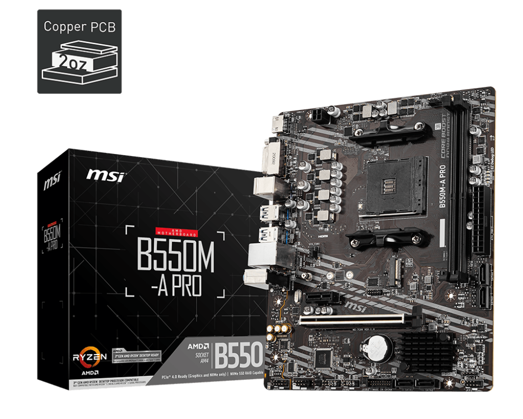 MSI B550M – A Pro AM4 M – ATX Motherboard