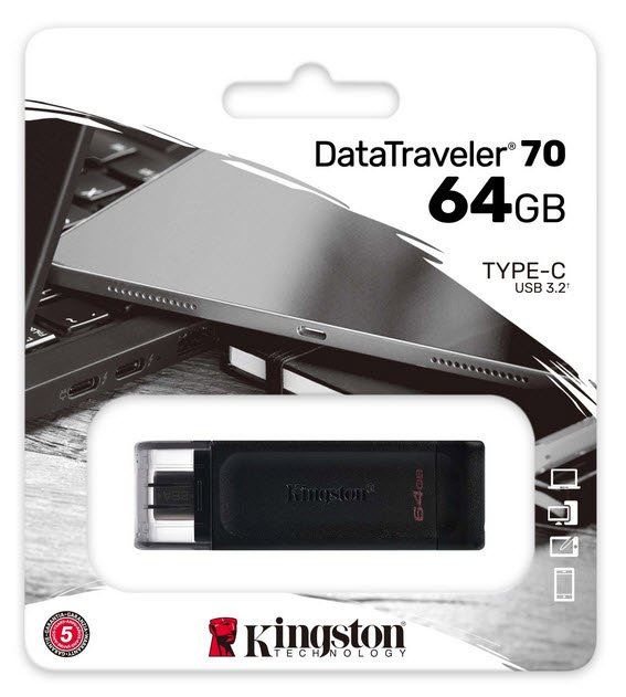 Kingston DataTraveler 70 64GB USB 3 Type-C