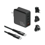RCT 100W Charging Travel kit - Travel adaptor + (EU+UK+SA) Plug and cable