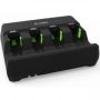 4 SLOT BATTERY CHARGER FOR 3600 SERIES BATTERY; POWER SUPPLY AC LINE CORD ORDERED SEPARATELY