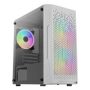 Aerocool Trinity Mini White tower case - 2x 140mm and 1x 120mm RGB included - Micro ATX - 2x3.5'' or 3x 2.5'' - 240mm radiator