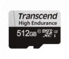 TRANSCEND 350V 512GB HIGH ENDURANCE MICRO SD UHS - I U3 CLASS10 - READ 100 MB - S - WRITE 60MB - S - WITH SD ADPTOR