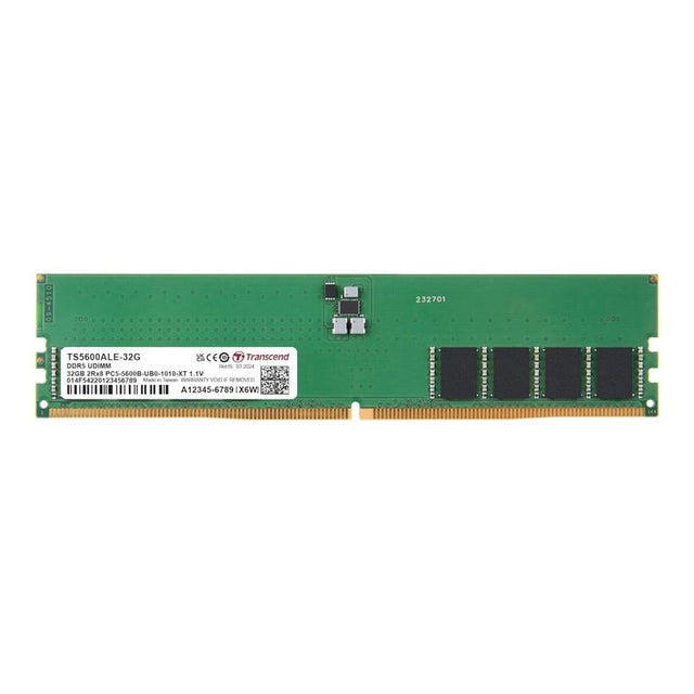 TRANSCEND 32GB DDR5 – 5600 Embedded Unbuffered DESKTOP Long DIMM 2RX8 CL46 (2Gx8)x16