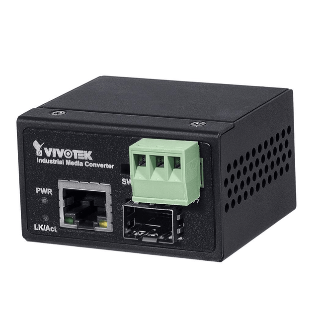 VIVOTEK Industrial 1xFE + 1xFE SFP Media Converter