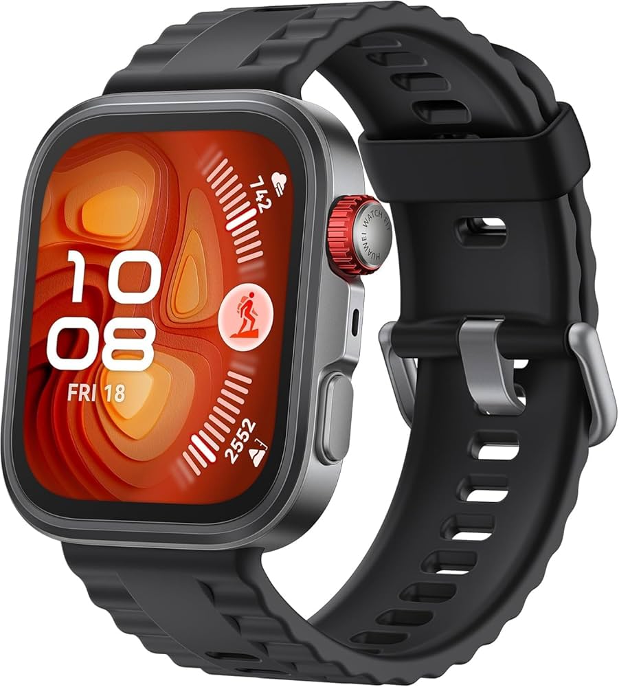 Golf Edition – 1.82 Inch AMOLED – 130 – 210 mm – Black Fluoroelastomer Strap – Mid – frame: Aluminum alloy Bezel: Titanium alloy – 780 mAh – IP6X 5ATM – 55020FAA