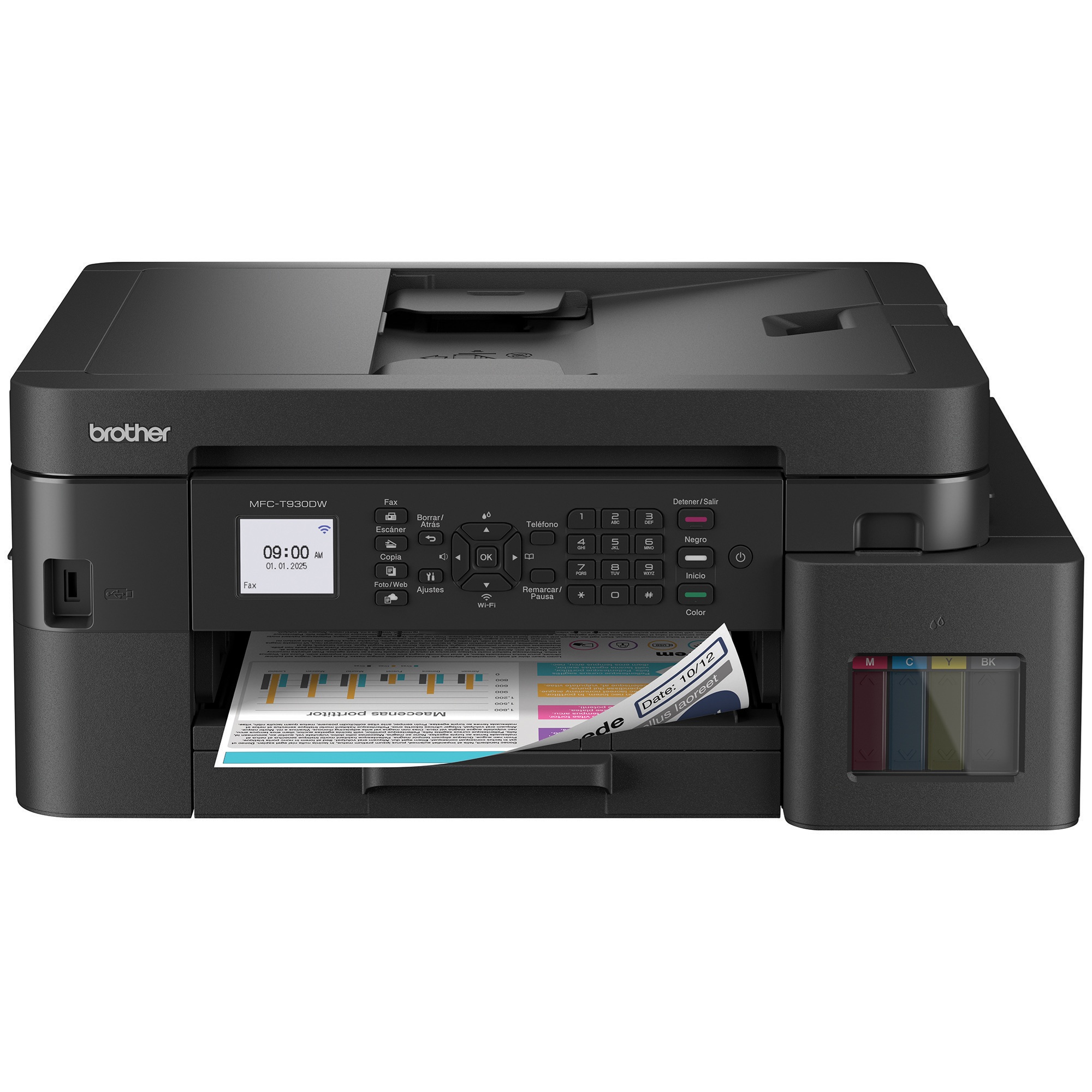 Brother Colour Ink Tank A4 4 – IN – 1 Print Copy Scan Fax – USB – Wired Wireless – WiFi Direct – Duplex Print only (3 YR – 50 000 Page Carry In Warranty)
